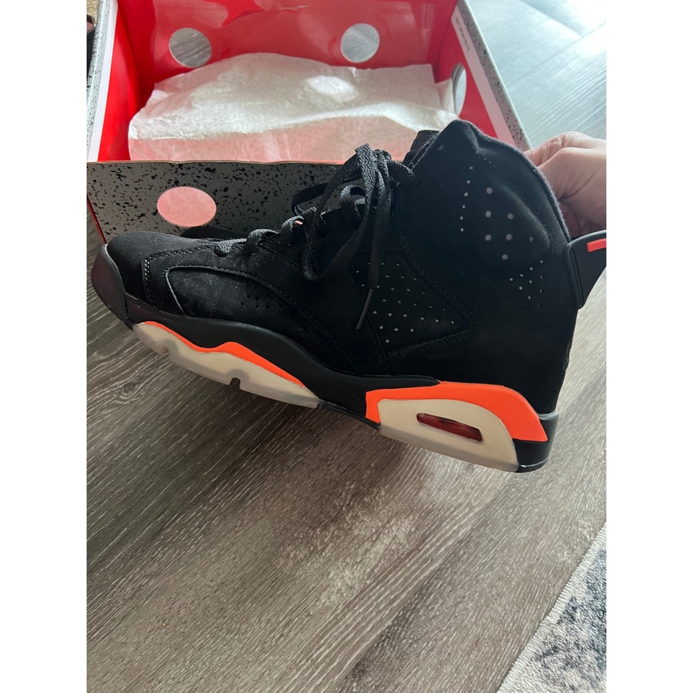 Jordan Retro 6 Mens Size 8.5 Suede Black Infrared Sneaker 384664-060 - Picture 3 of 10